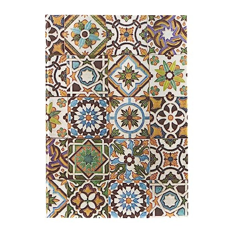 Porto (Portuguese Tiles) Midi Unlined Hardback Journal (Elastic Band Closure)