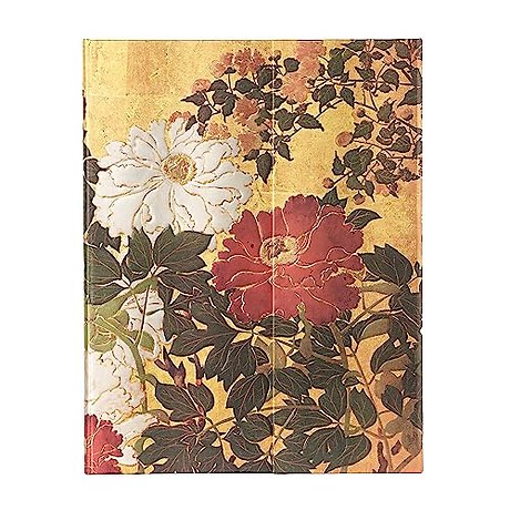 Natsu (Rinpa Florals) Ultra Unlined Hardback Journal (Wrap Closure)