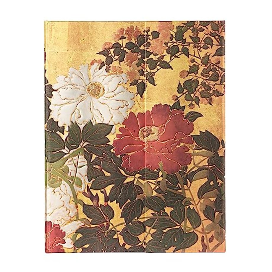 Natsu (Rinpa Florals) Ultra Unlined Hardback Journal (Wrap Closure)