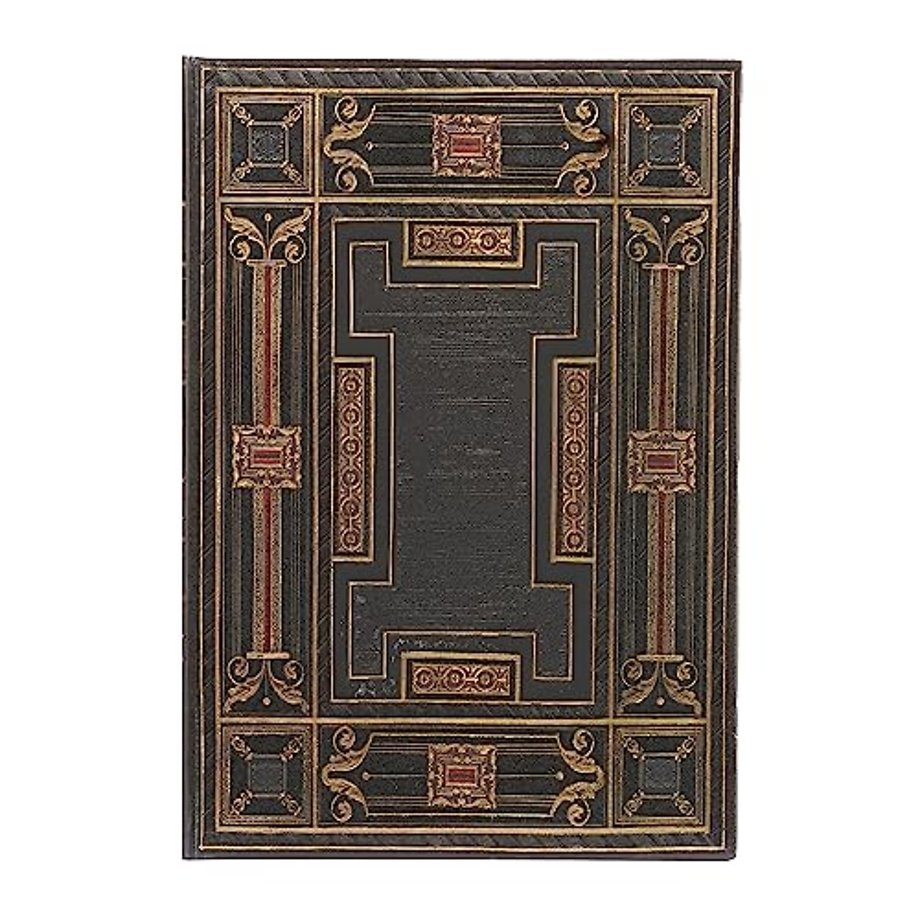 Onyx (Asterales) Midi Lined Hardback Journal (Elastic Band Closure)