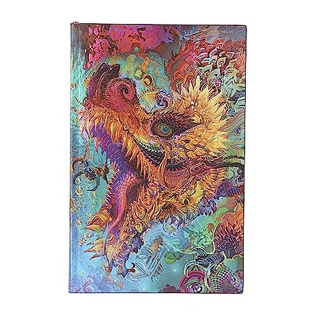 Humming Dragon (Android Jones Collection) Maxi Dot-Grid Softcover Flexi Journal (Elastic Band Closure)