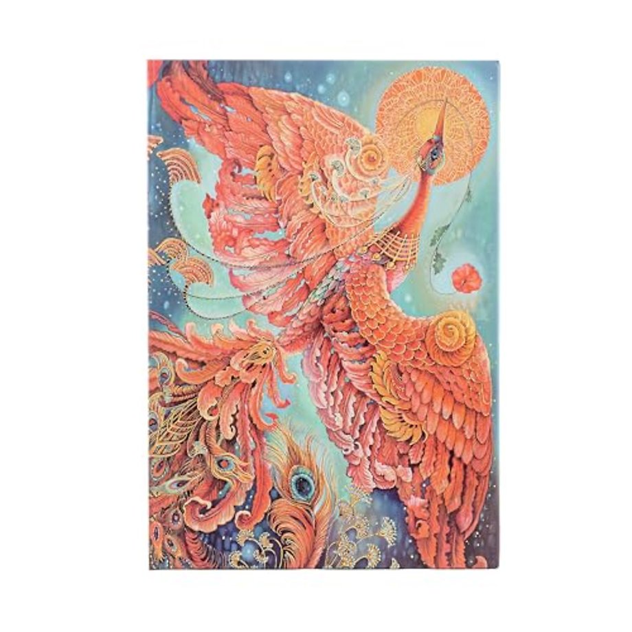 Firebird (Birds of Happiness) Midi Lined Hardback Journal (Elastic Band Closure)