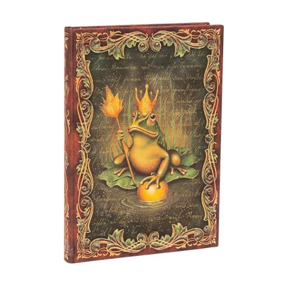 The Brothers Grimm, Frog Prince (Fairy Tale Collection) Midi Unlined Hardback Journal (Elastic Band Closure)