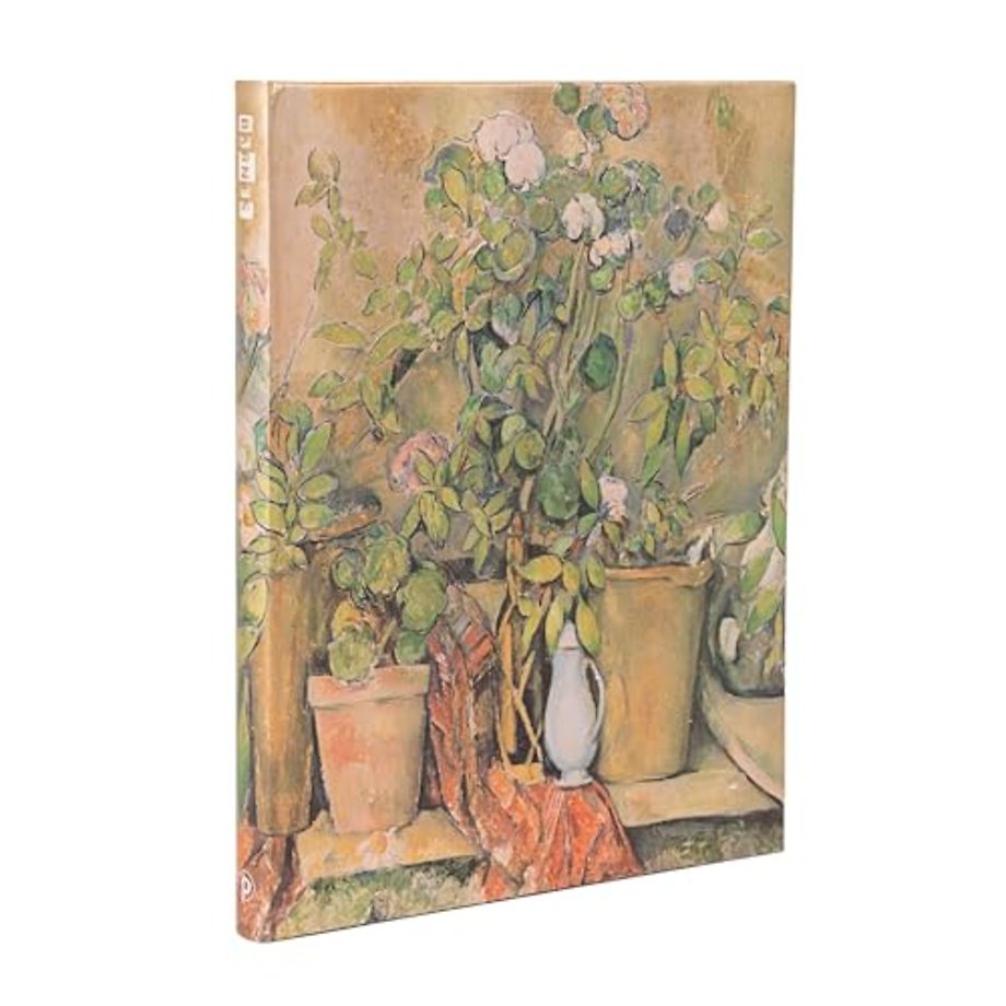 Cezanne’s Terracotta Pots and Flowers Ultra Unlined Hardback Journal (Elastic Band Closure)