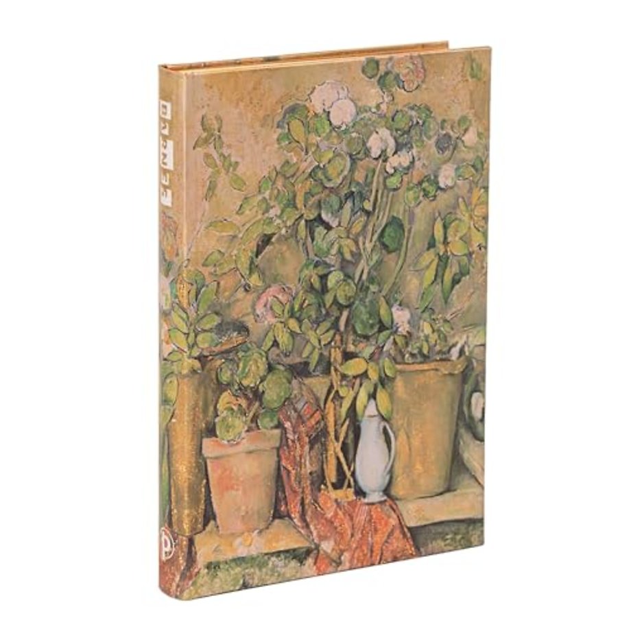 Cezanne’s Terracotta Pots and Flowers Mini Lined Hardback Journal (Elastic Band Closure)