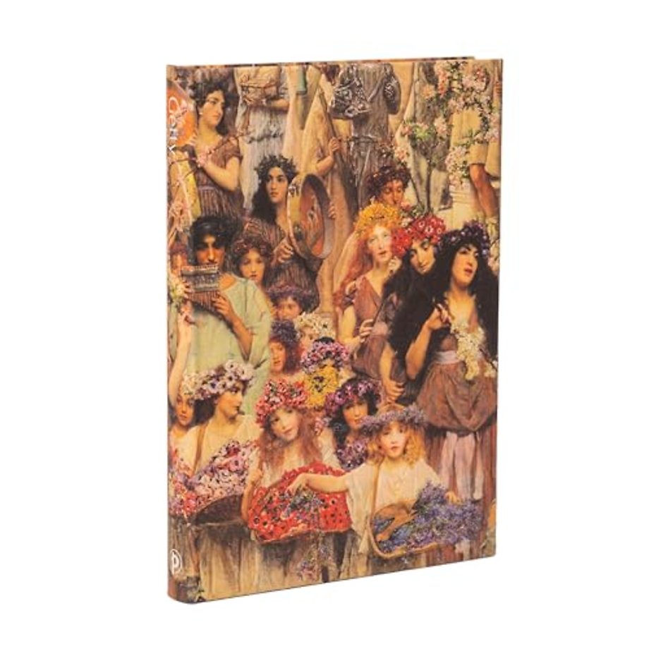 Spring (Lawrence Alma-Tadema) Midi Unlined Hardback Journal (Elastic Band Closure)
