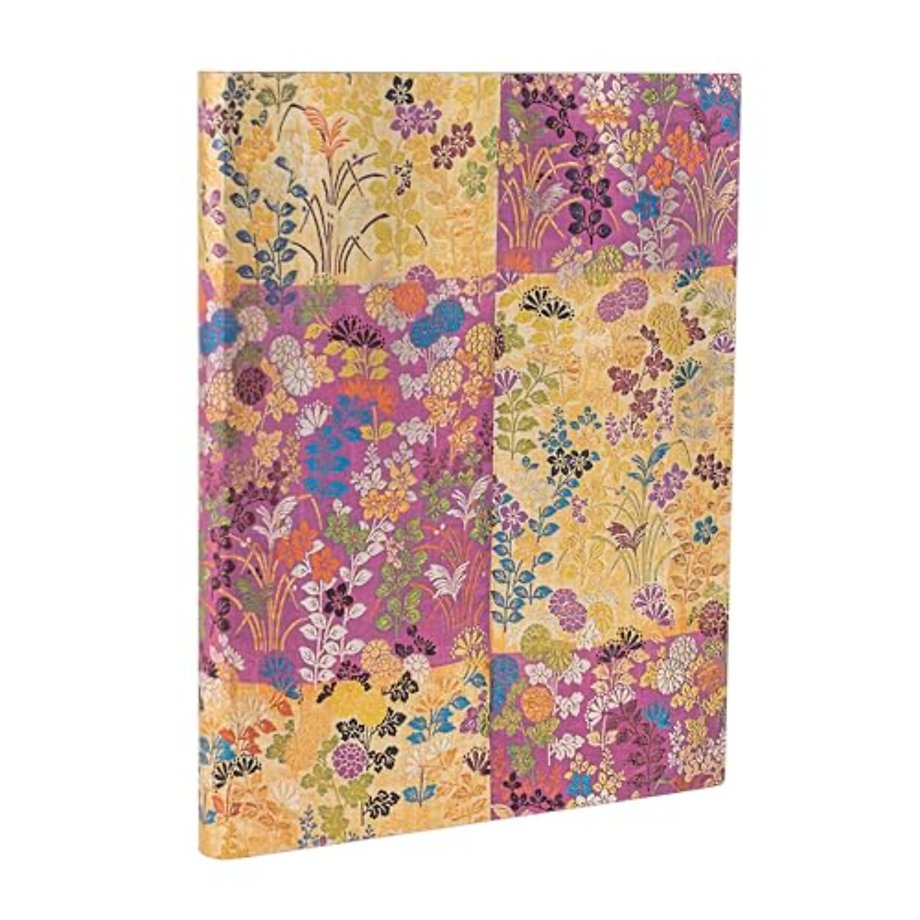 Kara-ori Pink (Japanese Kimono) Ultra Lined Softcover Flexi Journal (Elastic Band Closure)