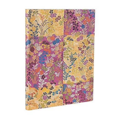 Kara-ori Pink (Japanese Kimono) Ultra Unlined Softcover Flexi Journal (Elastic Band Closure)