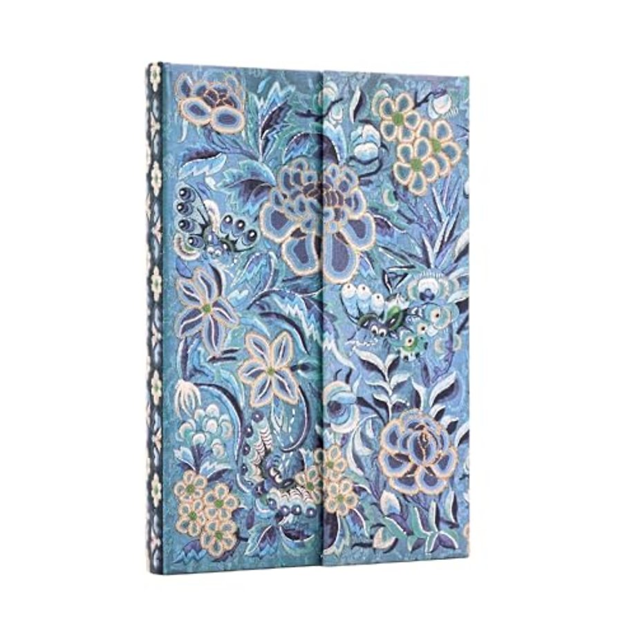 Blue Willow (Celebrate Hanfu) Mini Unlined Hardcover Journal (Wrap Closure)