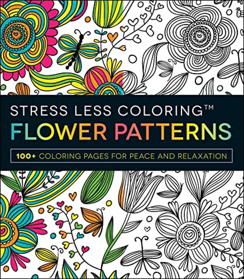 Stress Less Coloring - Flower Patterns