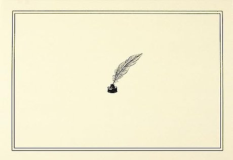 Note Card Quill Pen & Ink