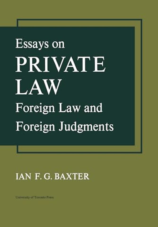 Essays on Private Law – Foreign Law and Foreign Judgments