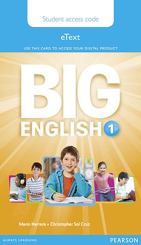Big English 1 Pupil's eText access code (standalone)
