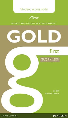 Gold First New Edition eText Student Access Card