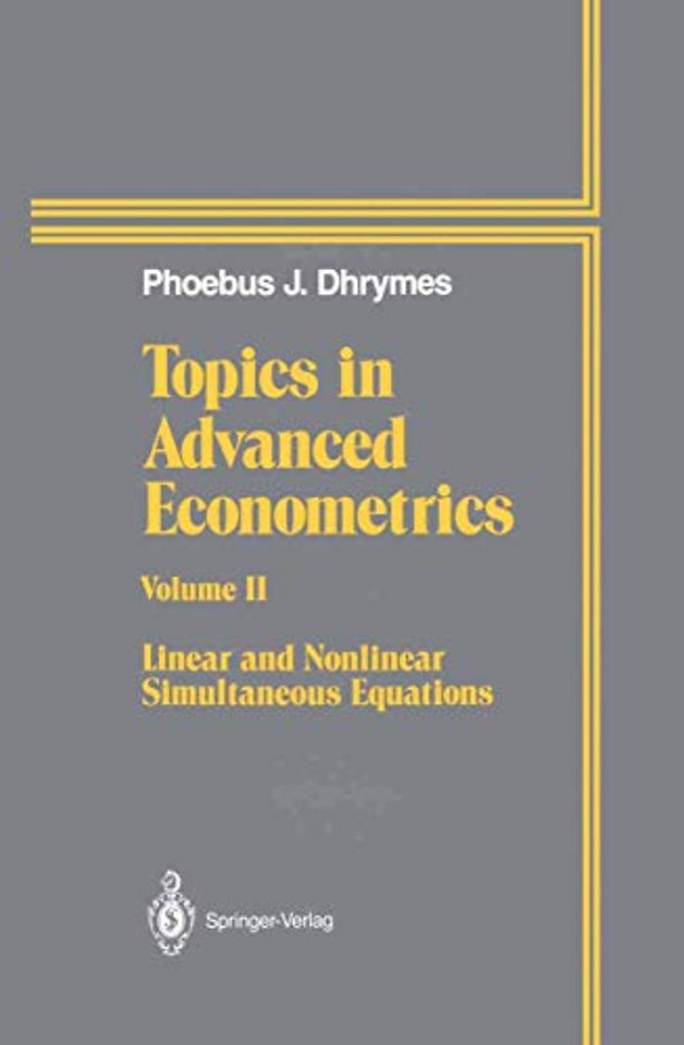 Topics In Advanced Econometrics