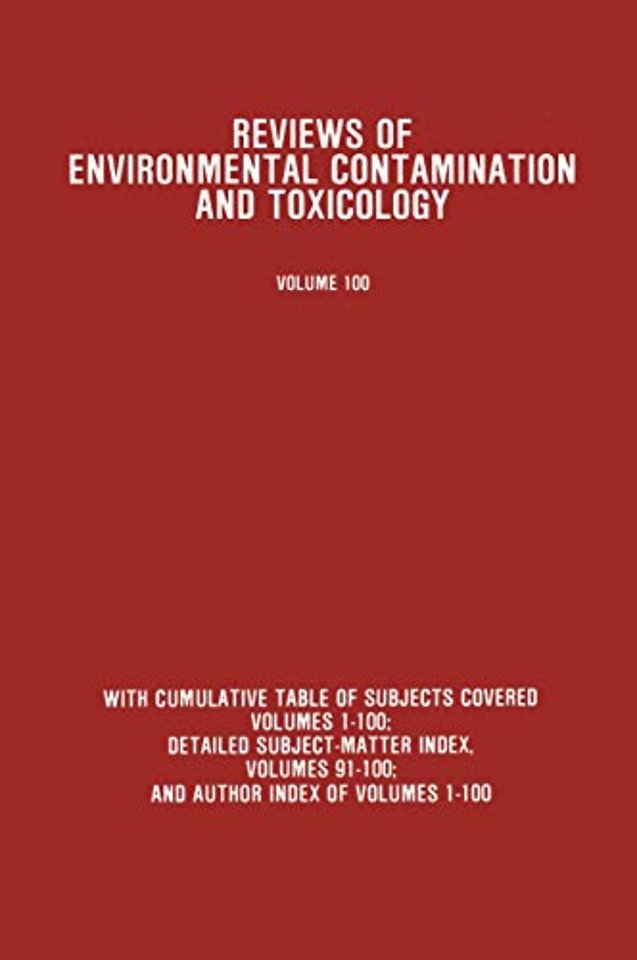 Reviews of Environmental Contamination and Toxicology