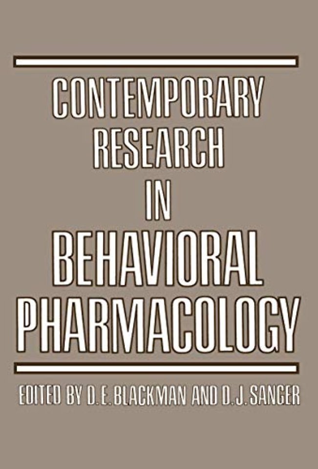 Contemporary Research in Behavioral Pharmacology