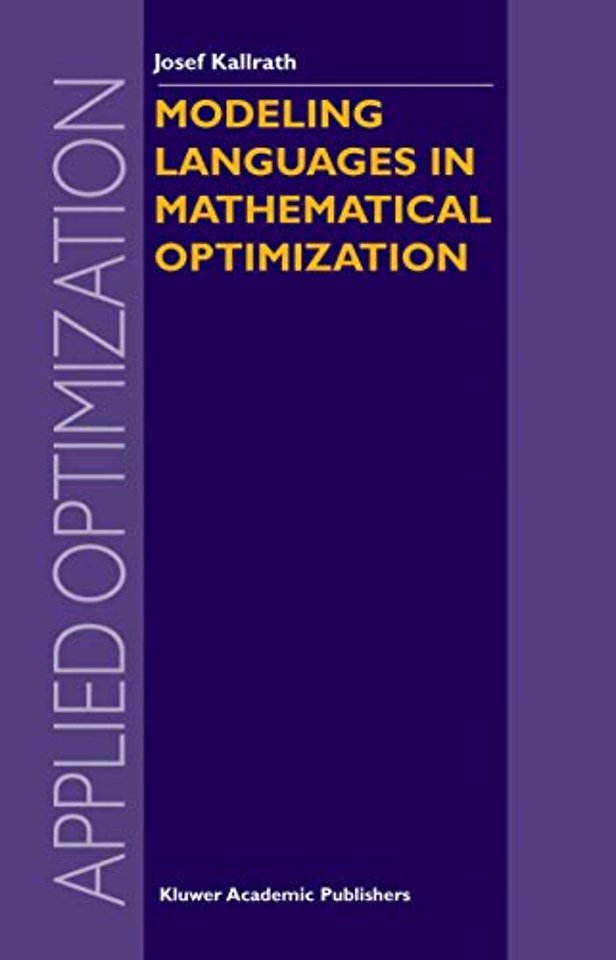 Modeling Languages in Mathematical Optimization