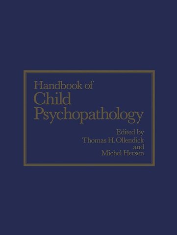 Handbook of Child Psychopathology