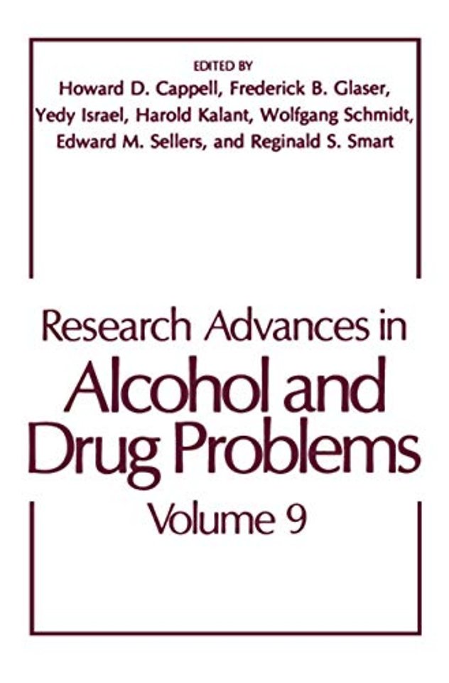 Research Advances in Alcohol and Drug Problems