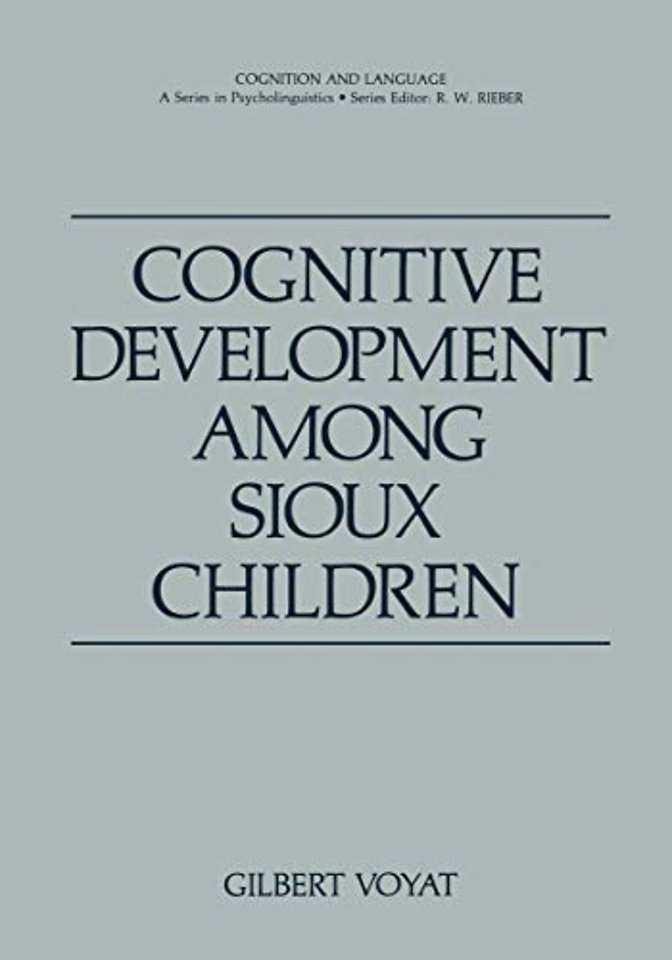 Cognitive Development among Sioux Children