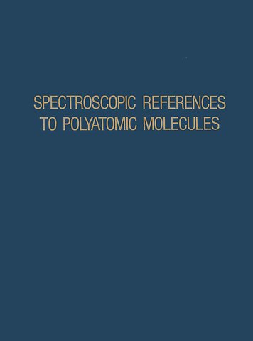 Spectroscopic References to Polyatomic Molecules