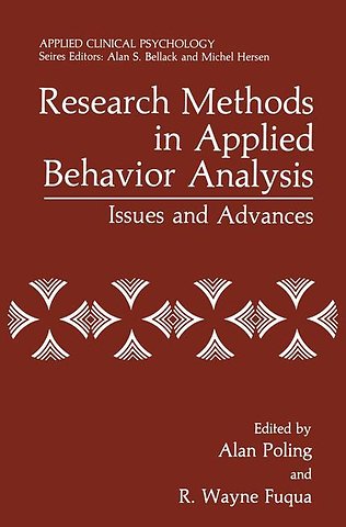 Research Methods in Applied Behavior Analysis
