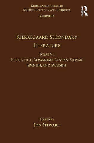 Volume 18, Tome VI: Kierkegaard Secondary Literature