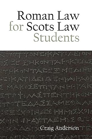 Roman Law for Scots Law Students