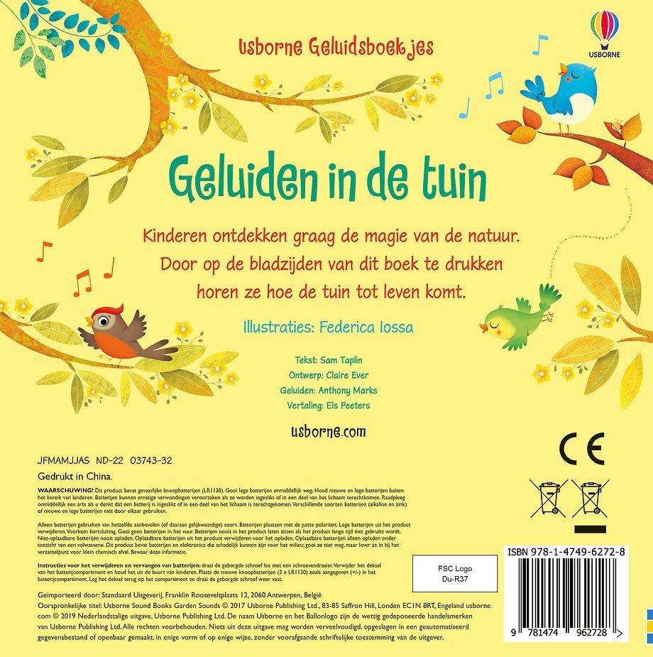 Geluidsboekje – Geluiden in de tuin
