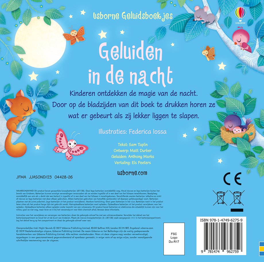Geluidsboekje – Geluiden in de nacht