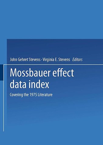 Mössbauer Effect Data Index
