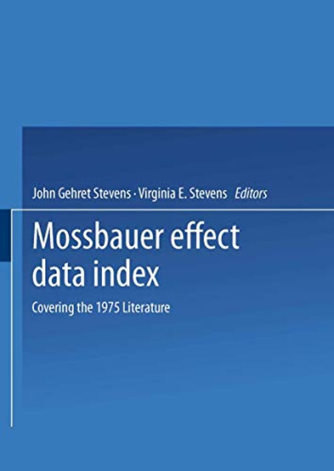 Mössbauer Effect Data Index