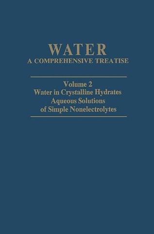 Water in Crystalline Hydrates Aqueous Solutions of Simple Nonelectrolytes