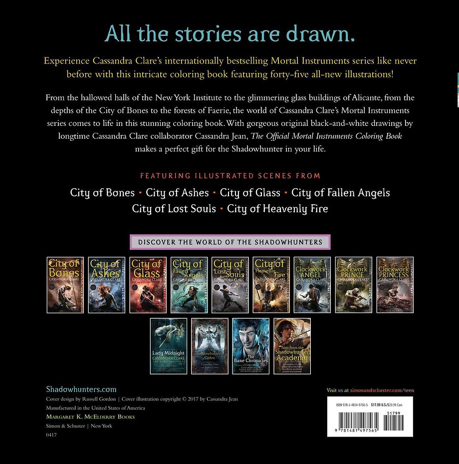 The Official Mortal Instruments Coloring Book
