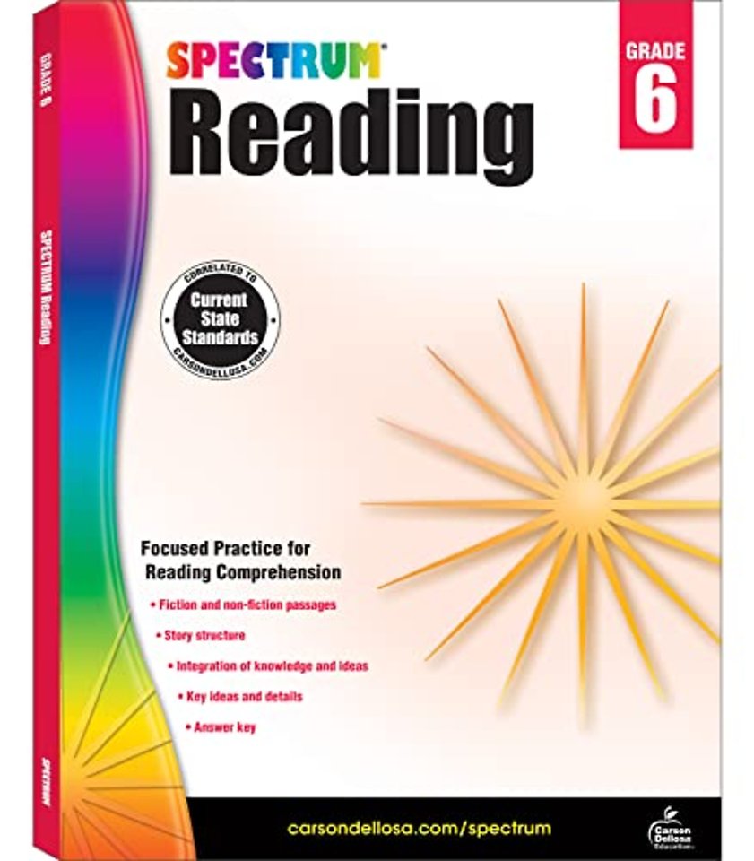 Spectrum Reading Workbook Grade 6
