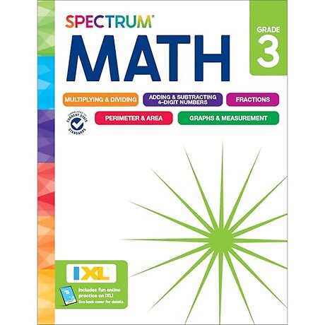 Spectrum Math Workbook Grade 3