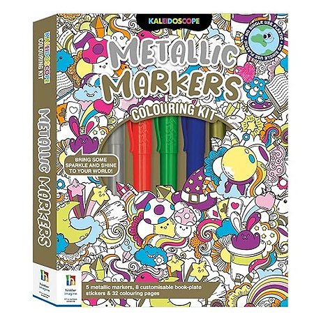 Kaleidoscope Colouring Kit Metallic Markers