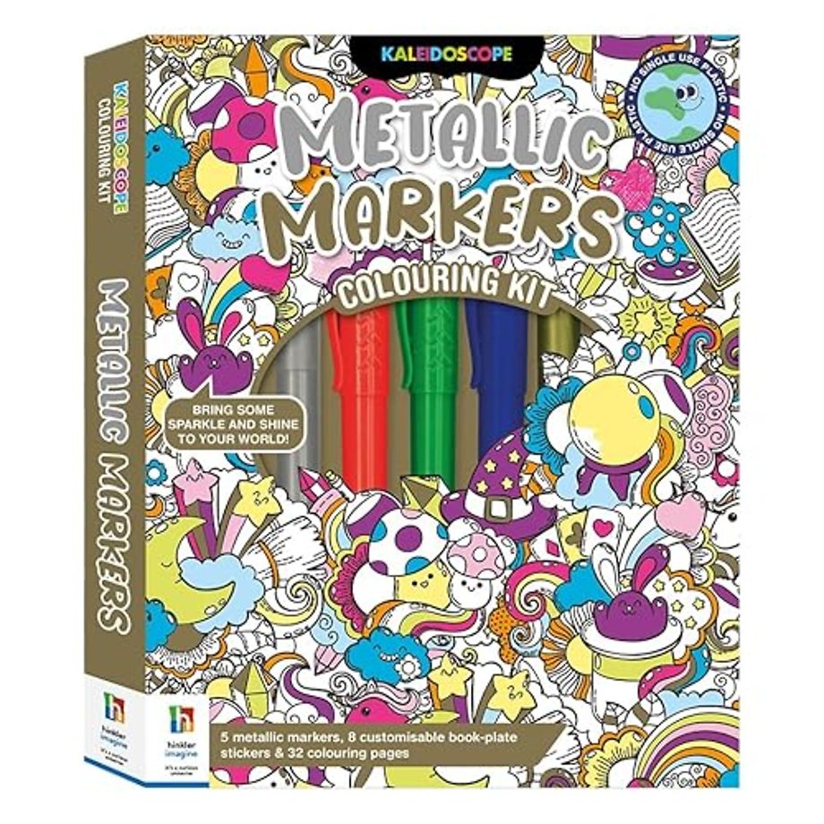Kaleidoscope Colouring Kit Metallic Markers