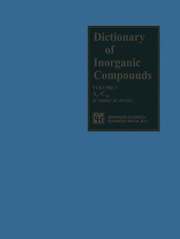 Dictionary of Inorganic Compounds