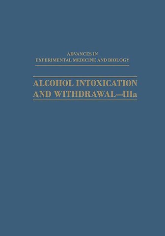 Alcohol Intoxication and Withdrawal—IIIa