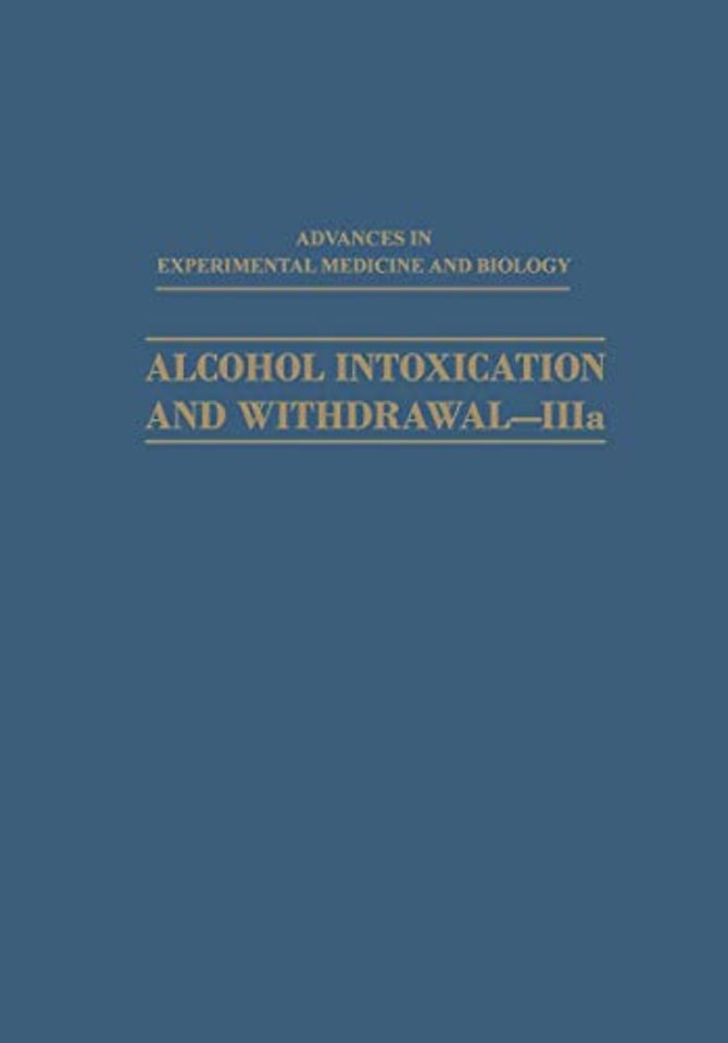 Alcohol Intoxication and Withdrawal—IIIa