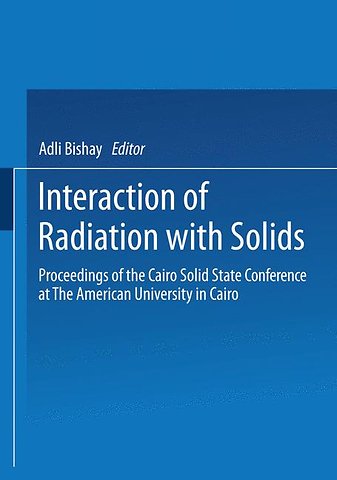 Interaction of Radiation with Solids
