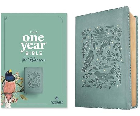 NLT the One Year Bible for Women (Leatherlike, Birdsong Teal)