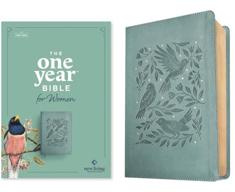 NLT the One Year Bible for Women (Leatherlike, Birdsong Teal)