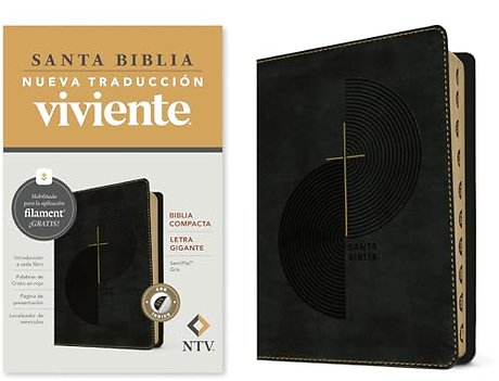Biblia Compacta Ntv, Letra Gigante Con Filament (Sentipiel, Gris, ?ndice, Letra Roja)
