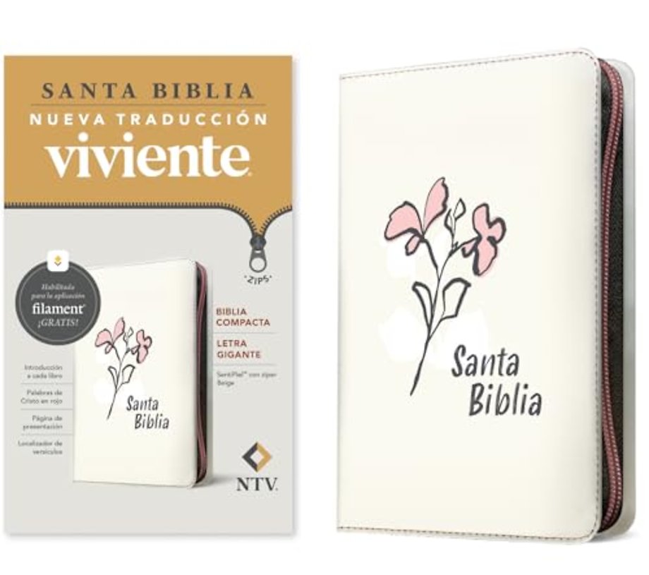 Biblia Compacta Ntv, Letra Gigante de Z?per Con Filament (Sentipiel, Beige, Letra Roja)