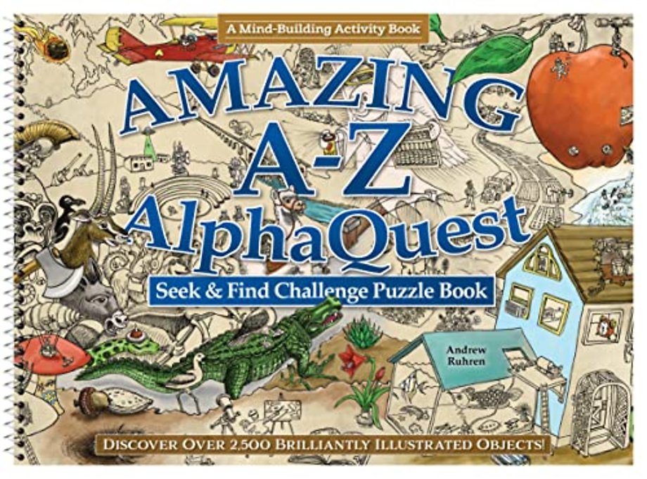 Amazing A–Z AlphaQuest Seek & Find Challenge Puzzle Book