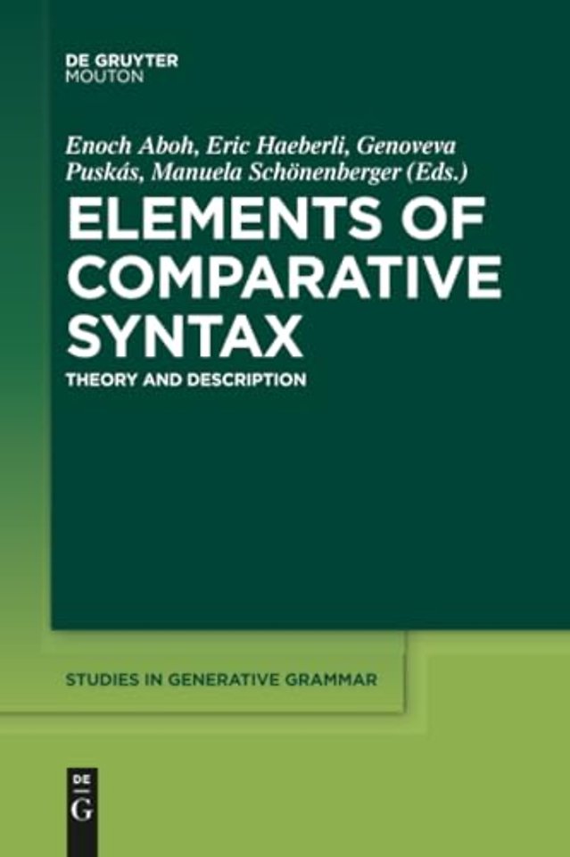 Elements of Comparative Syntax – Theory and Description