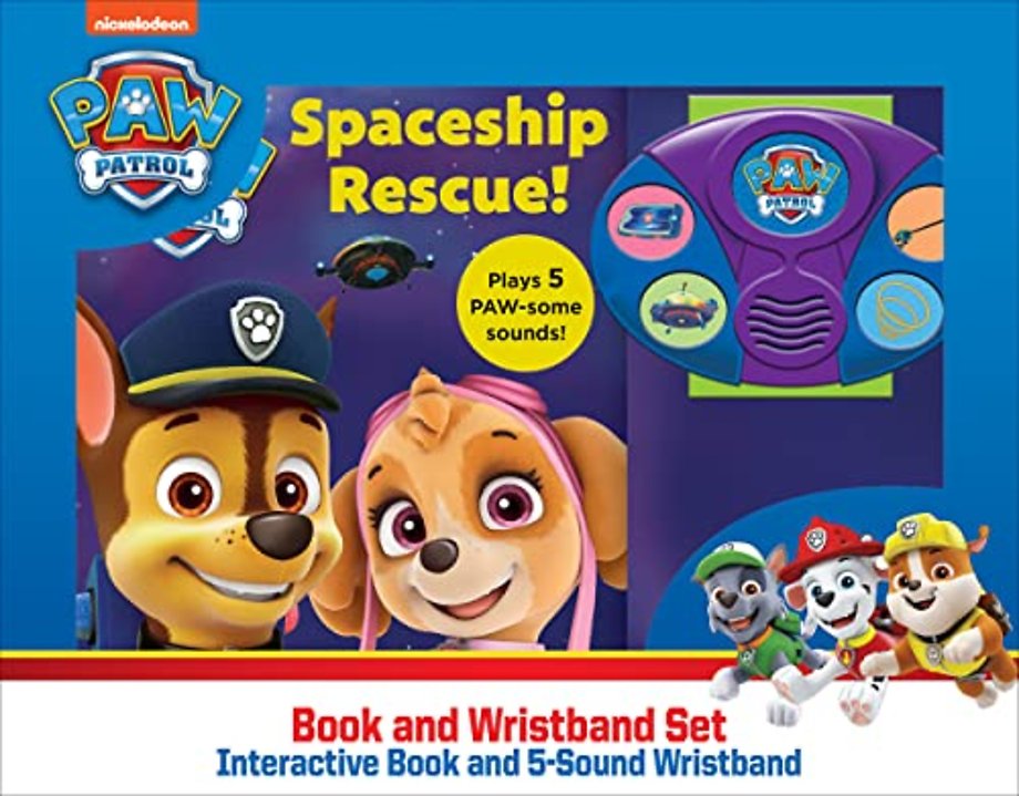 Nickelodeon PAW Patrol: Spaceship Rescue! Book and 5-Sound Wristband Set